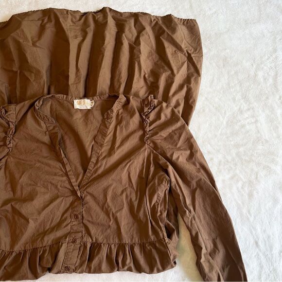 Nation LTD Brown Tiered Dalia Victorian Dress Women's Size Small - Picture 2 of 15